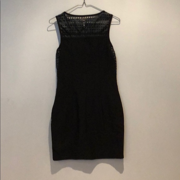 Black Mesh Detail Dress - Picture 4 of 4